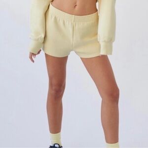 Aritzia TNA Cozy Fleece Boyfriend Shorts and Zip-up Hoodie SET!
